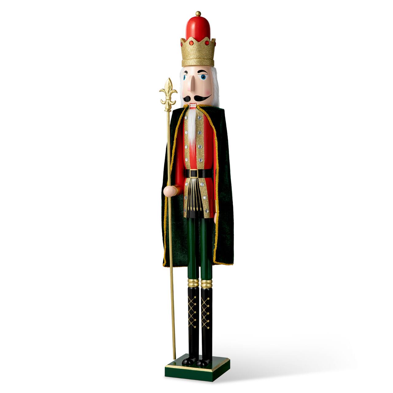 Glitzhome® 3.5ft. Wooden Christmas King Nutcracker